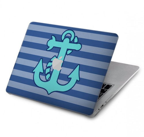 S2081 Ancre nautique Etui Coque Housse pour MacBook Pro 13″ - A1706, A1708, A1989, A2159, A2289, A2251, A2338