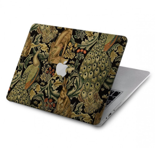 S3661 William Morris Forest Velvet Etui Coque Housse pour MacBook Pro 13″ - A1706, A1708, A1989, A2159, A2289, A2251, A2338