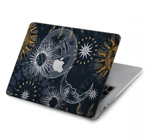 S3702 Lune et soleil Etui Coque Housse pour MacBook Pro 13″ - A1706, A1708, A1989, A2159, A2289, A2251, A2338
