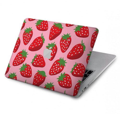 S3719 Modèle de fraise Etui Coque Housse pour MacBook Pro 13″ - A1706, A1708, A1989, A2159, A2289, A2251, A2338