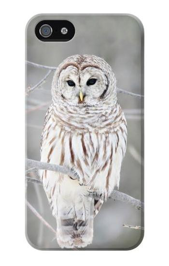 S1566 Snowy Owl White Owl Etui Coque Housse pour iPhone 5 5S SE