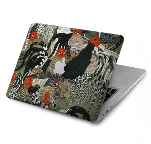 S2699 Ito Jakuchu Coq Etui Coque Housse pour MacBook Pro 15″ - A1707, A1990