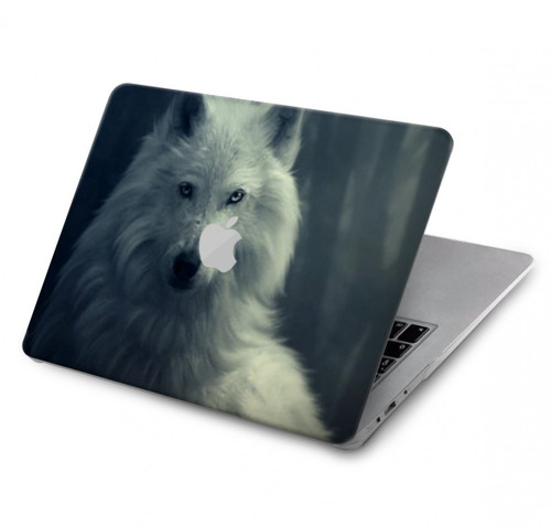 S1516 Loup blanc Etui Coque Housse pour MacBook Pro 16″ - A2141