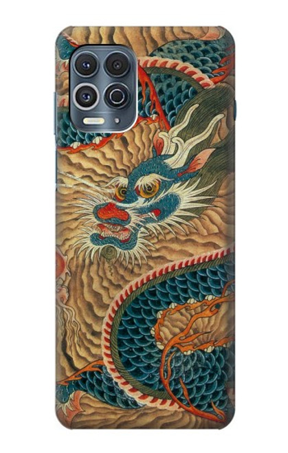 S3541 Peinture Dragon Nuage Etui Coque Housse pour Motorola Edge S