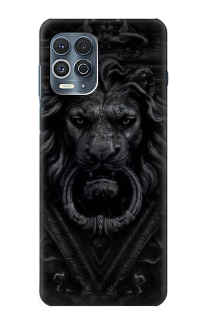 S3619 Lion noir gothique Etui Coque Housse pour Motorola Edge S