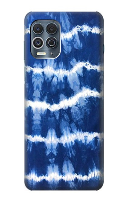 S3671 Tie Dye bleu Etui Coque Housse pour Motorola Edge S