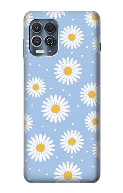 S3681 Motif de fleurs de marguerite Etui Coque Housse pour Motorola Edge S