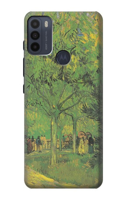 S3748 Van Gogh une ruelle dans un jardin public Etui Coque Housse pour Motorola Moto G50