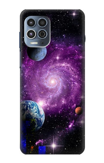 S3689 Planète spatiale Galaxy Etui Coque Housse pour Motorola Moto G100