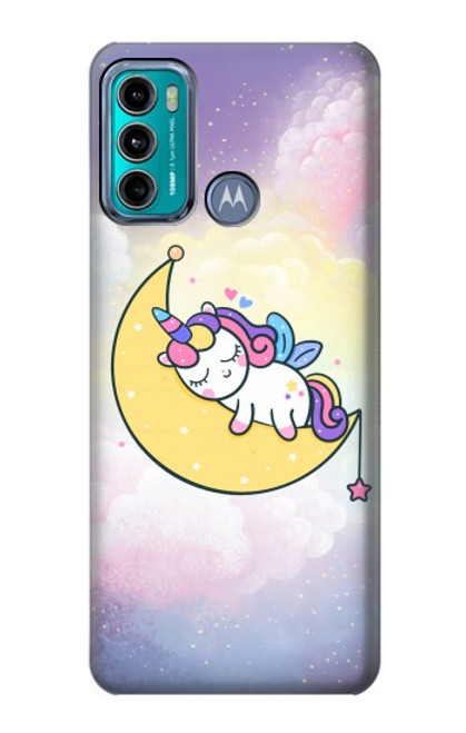 S3485 Mignon sommeil Licorne Etui Coque Housse pour Motorola Moto G60, G40 Fusion