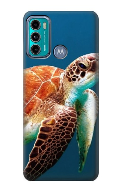 S3497 Vert tortue de mer Etui Coque Housse pour Motorola Moto G60, G40 Fusion