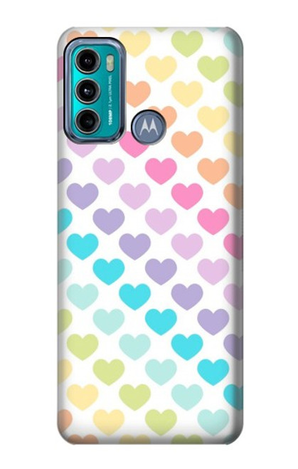 S3499 Motif coloré coeur Etui Coque Housse pour Motorola Moto G60, G40 Fusion