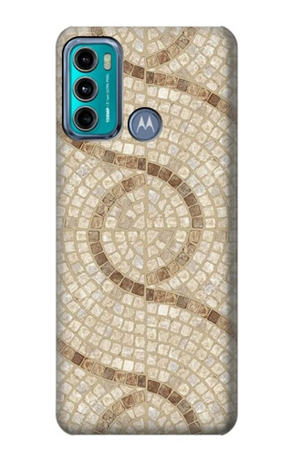 S3703 Carreaux de mosaïque Etui Coque Housse pour Motorola Moto G60, G40 Fusion