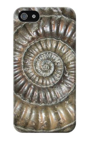 S1788 Ammonite Fossil Etui Coque Housse pour iPhone 5 5S SE