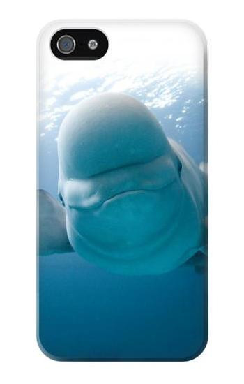 S1801 Beluga Whale Smile Whale Etui Coque Housse pour iPhone 5 5S SE
