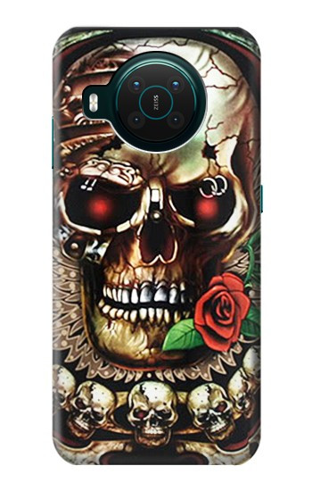 S0753 crâne Wing Etui Coque Housse pour Nokia X10