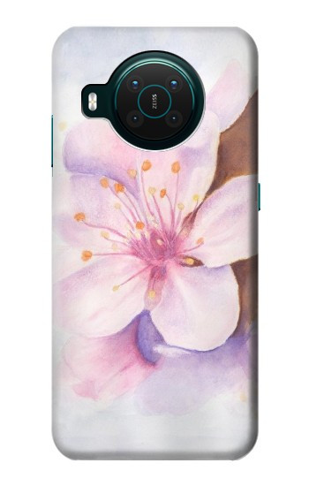 S1415 Fleur de Sakura Art Etui Coque Housse pour Nokia X10