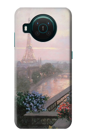 S1443 Terrasse à Paris Eifel Etui Coque Housse pour Nokia X10
