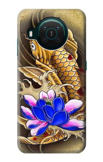 S1604 Carpe Koi poisson japonais Tatouage Etui Coque Housse pour Nokia X10