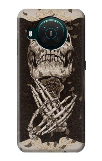 S1676 crâne Rose Etui Coque Housse pour Nokia X10