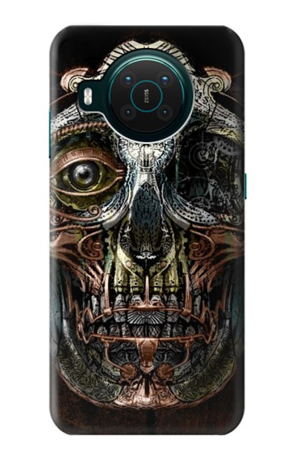 S1685 Crâne Steampunk Etui Coque Housse pour Nokia X10