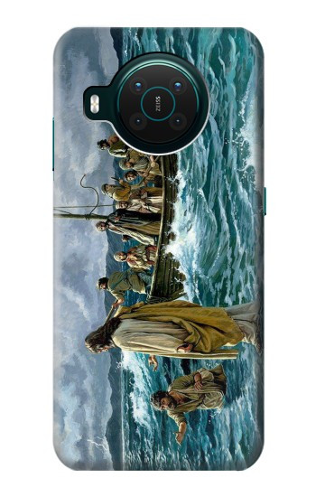 S1722 Jésus marcher sur la mer Etui Coque Housse pour Nokia X10