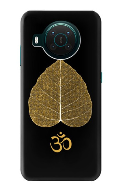 S2331 Feuille d'or bouddhiste Symbole de l'OM Etui Coque Housse pour Nokia X10