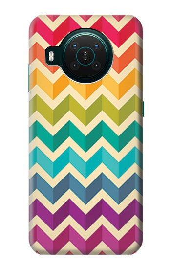 S2362 Arc en ciel coloré Shavron Zig zag Etui Coque Housse pour Nokia X10