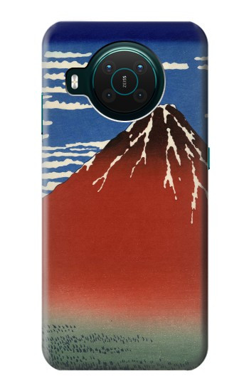 S2390 Katsushika Hokusai Fuji Rouge Etui Coque Housse pour Nokia X10