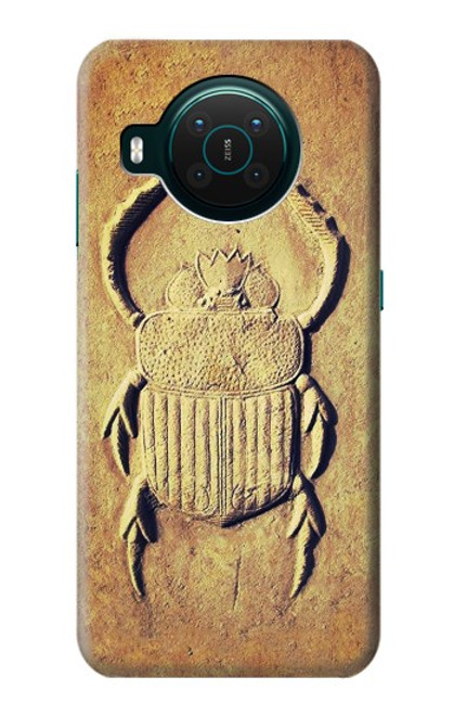 S2401 Scarabée égyptien Beetle imprimé graphique Etui Coque Housse pour Nokia X10
