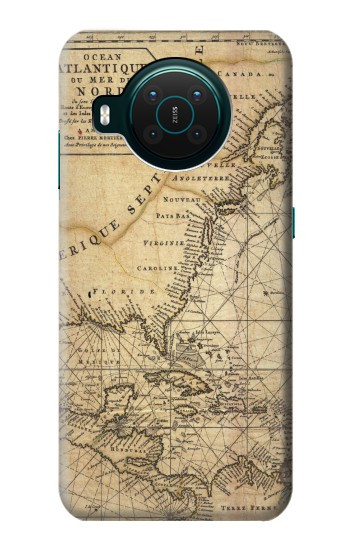 S2506 Explorer Amérique du Nord Carte Etui Coque Housse pour Nokia X10
