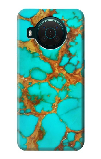 S2688 Aqua Copper Turquoise Graphic Gemme Etui Coque Housse pour Nokia X10