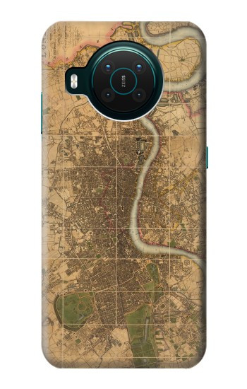 S3230 Carte de Londres millésimé Etui Coque Housse pour Nokia X10