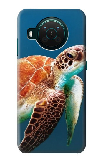 S3497 Vert tortue de mer Etui Coque Housse pour Nokia X10