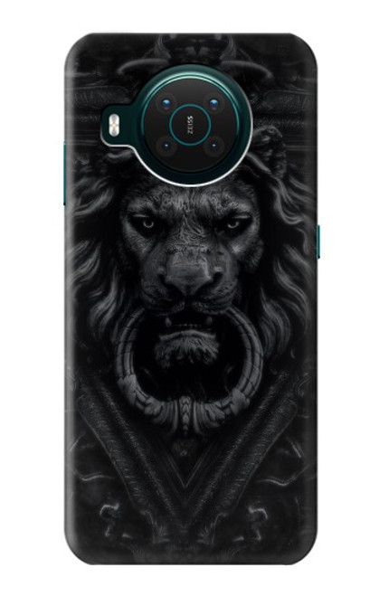 S3619 Lion noir gothique Etui Coque Housse pour Nokia X10
