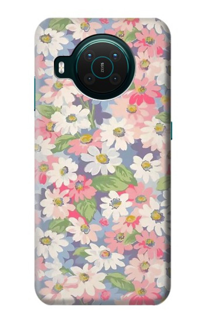 S3688 Motif d'art floral floral Etui Coque Housse pour Nokia X10