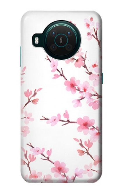 S3707 Fleur de cerisier rose fleur de printemps Etui Coque Housse pour Nokia X10