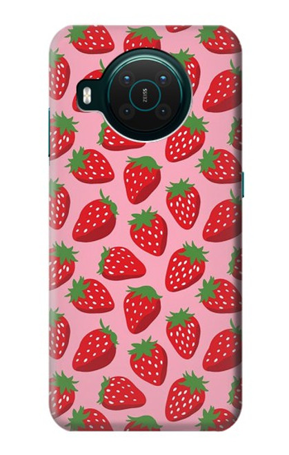 S3719 Modèle de fraise Etui Coque Housse pour Nokia X10