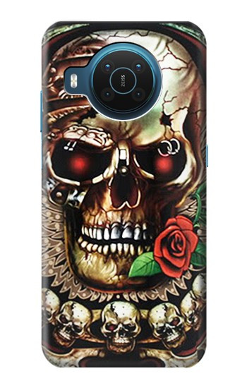 S0753 crâne Wing Etui Coque Housse pour Nokia X20