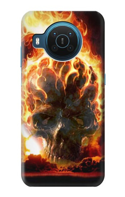 S0863 De feu crâne Etui Coque Housse pour Nokia X20 S0863 De feu crâne Etui Coque Housse pour Nokia X20