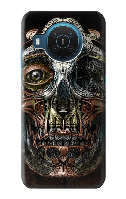 S1685 Crâne Steampunk Etui Coque Housse pour Nokia X20