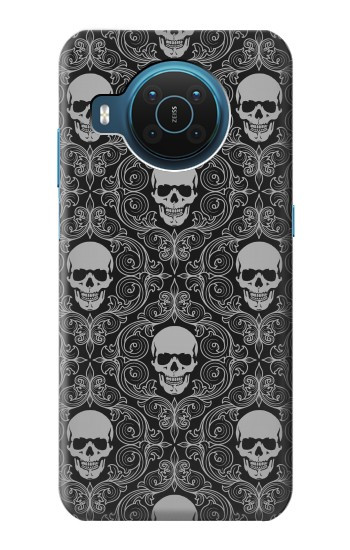 S2371 Crâne Motif monochrome Millésime Etui Coque Housse pour Nokia X20