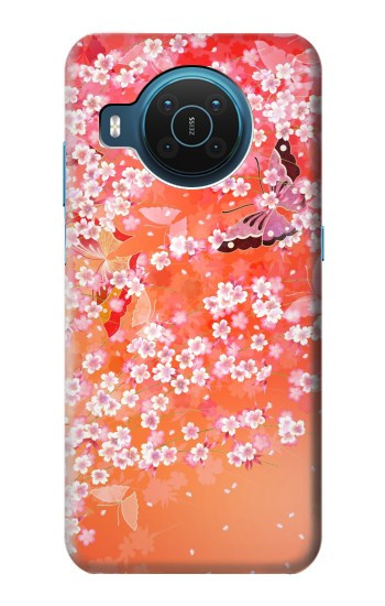 S2543 Motif japonais Kimono fleur de style Etui Coque Housse pour Nokia X20