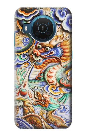 S2584 Traditionnel dragon chinois Art Etui Coque Housse pour Nokia X20