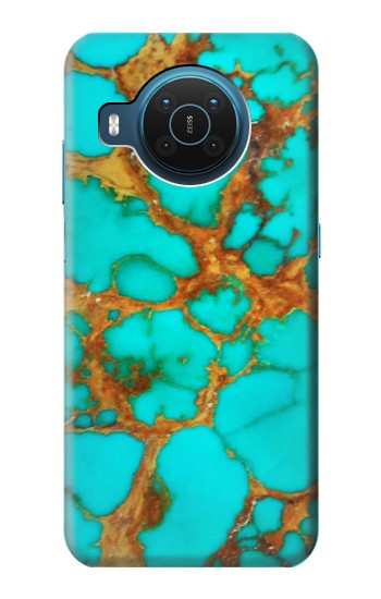 S2688 Aqua Copper Turquoise Graphic Gemme Etui Coque Housse pour Nokia X20