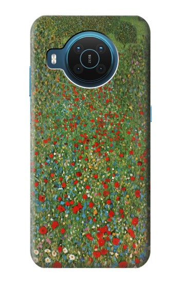 S2872 Gustav Klimt Champ de Coquelicots Etui Coque Housse pour Nokia X20