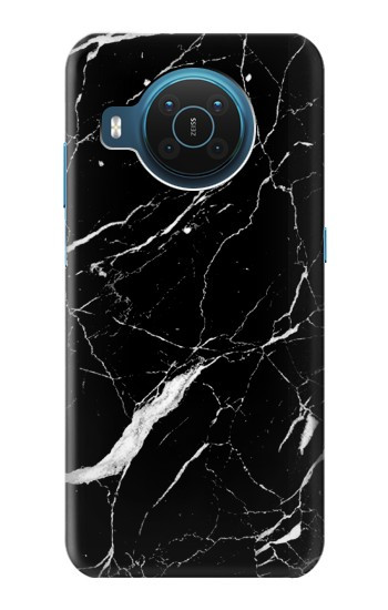 S2895 Noir Marbre imprimé graphique Etui Coque Housse pour Nokia X20