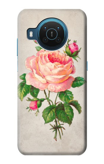 S3079 Rose Rose millésimé Etui Coque Housse pour Nokia X20