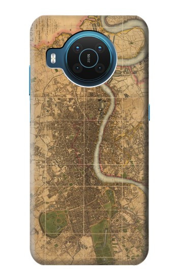 S3230 Carte de Londres millésimé Etui Coque Housse pour Nokia X20