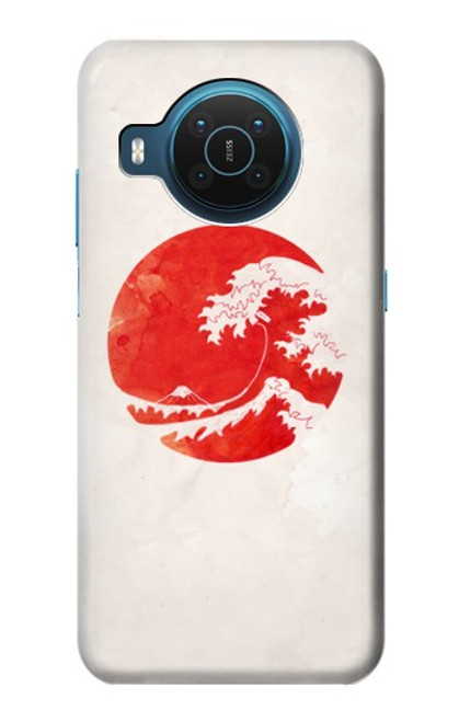 S3237 Waves Japon Drapeau Etui Coque Housse pour Nokia X20